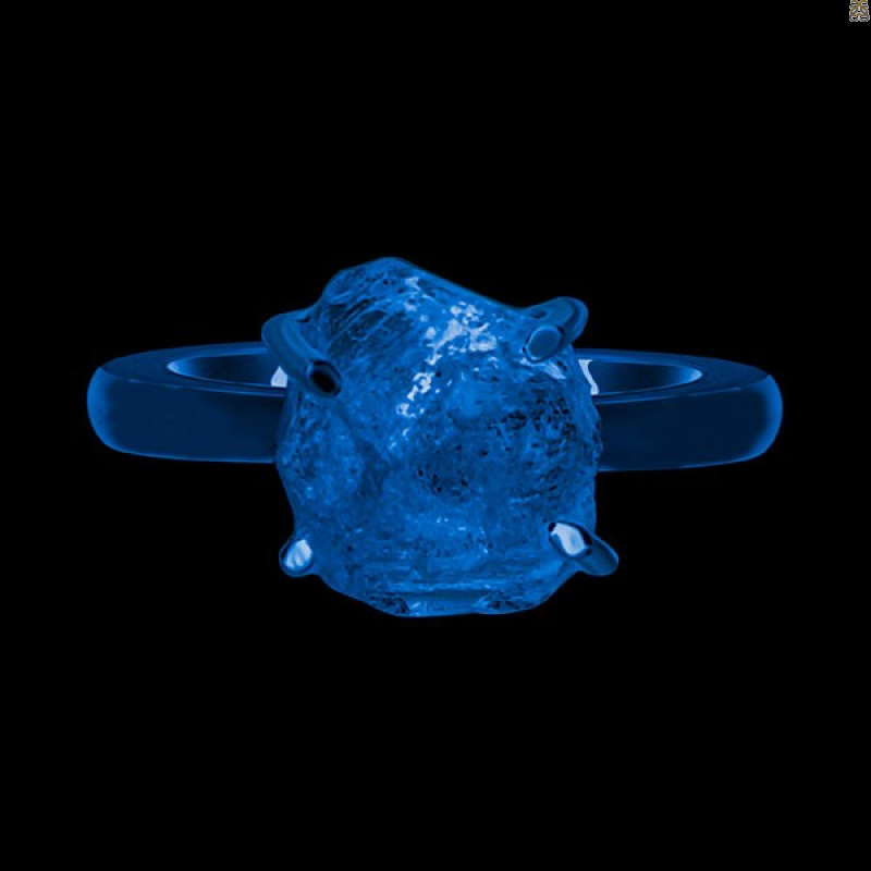 Petroleum Herkimer Diamond Rough Ring-R-Size-8 HDP-2-306