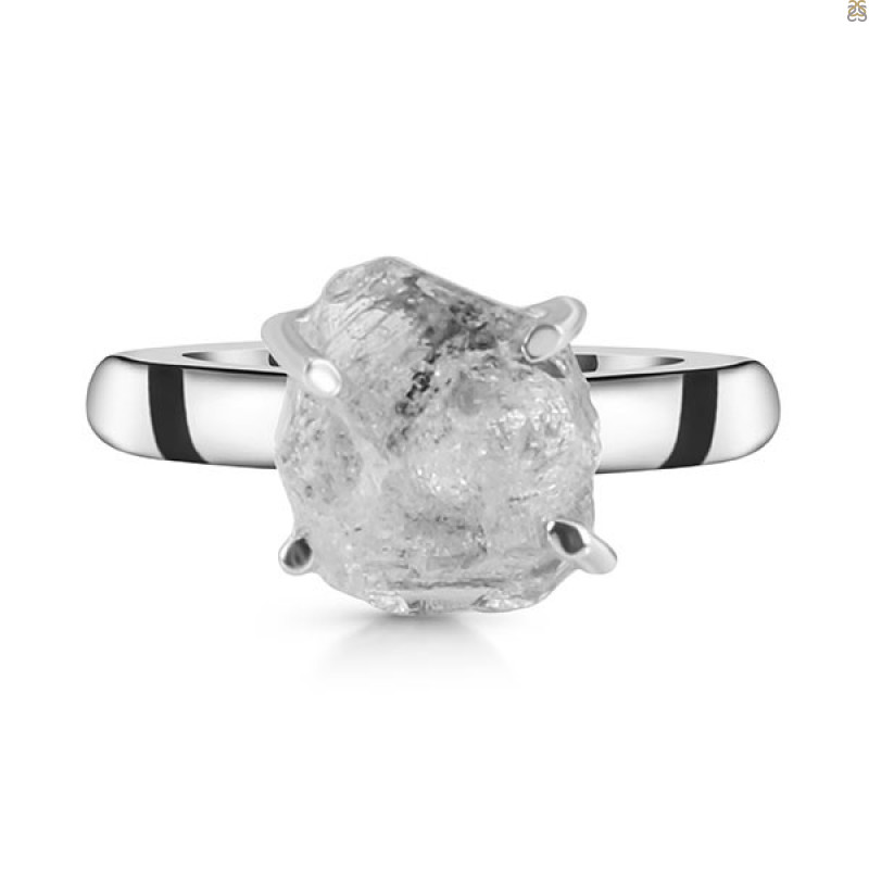 Petroleum Herkimer Diamond Rough Ring-R-Size-8 HDP-2-306