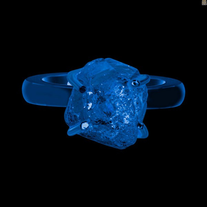 Petroleum Herkimer Diamond Rough Ring-R-Size-9 HDP-2-311