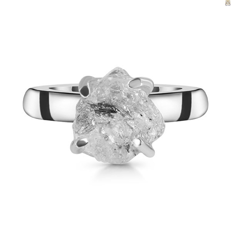 Petroleum Herkimer Diamond Rough Ring-R-Size-7 HDP-2-312