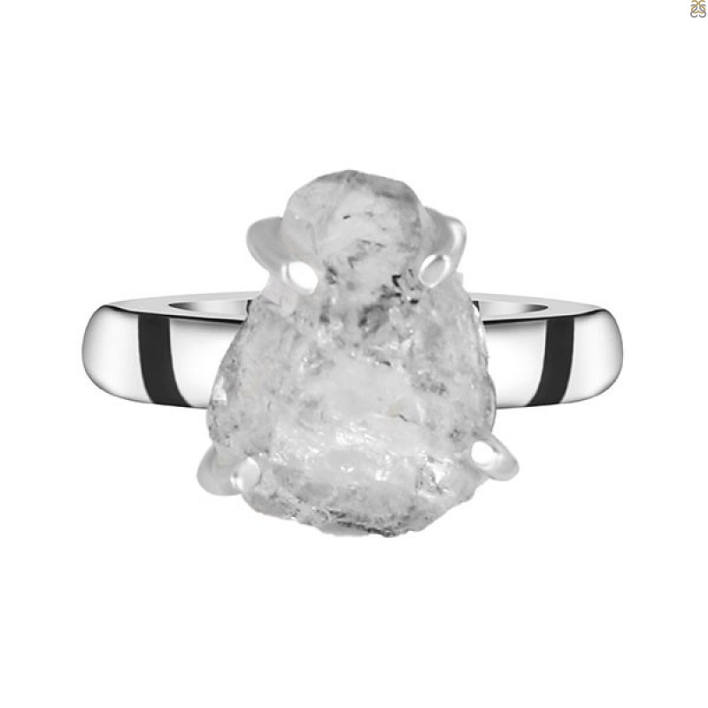 Petroleum Herkimer Diamond Rough Ring-R-Size-6 HDP-2-313