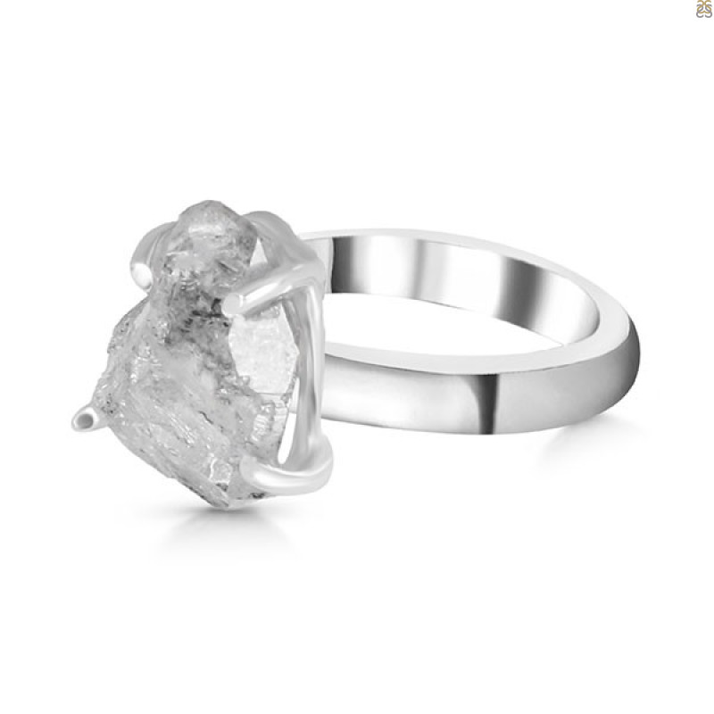 Petroleum Herkimer Diamond Rough Ring-R-Size-6 HDP-2-313
