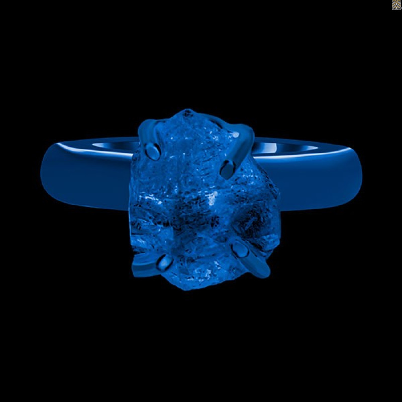 Petroleum Herkimer Diamond Rough Ring-R-Size-7 HDP-2-317