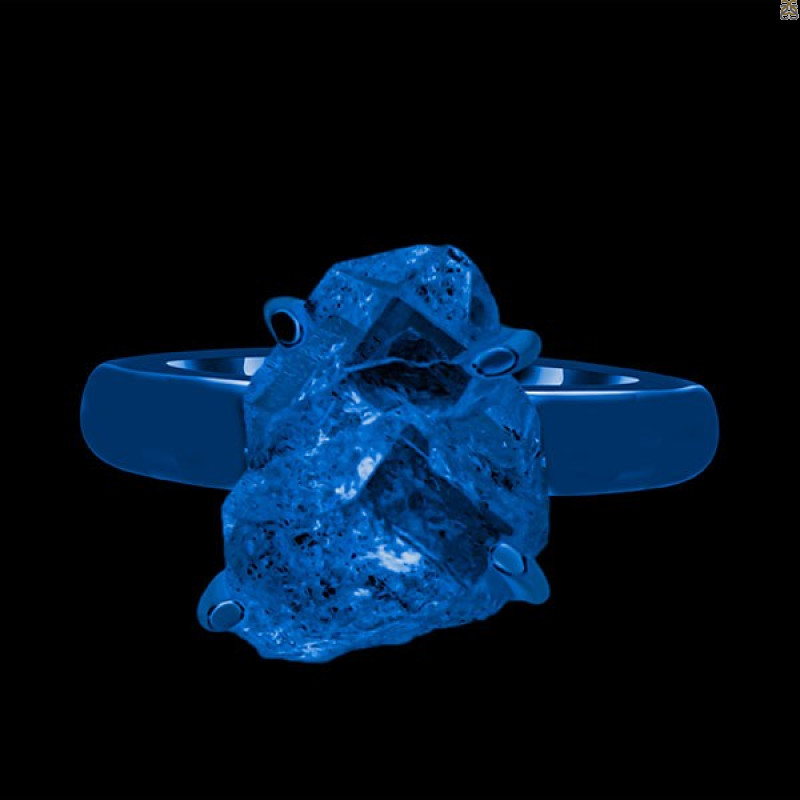 Petroleum Herkimer Diamond Rough Ring-R-Size-7 HDP-2-319