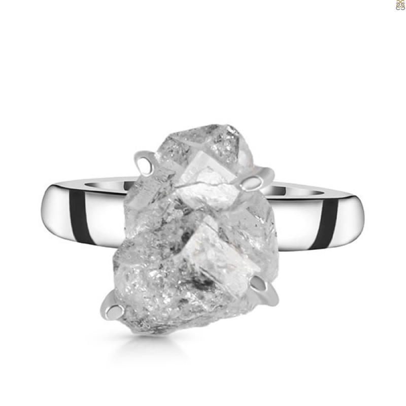 Petroleum Herkimer Diamond Rough Ring-R-Size-7 HDP-2-319