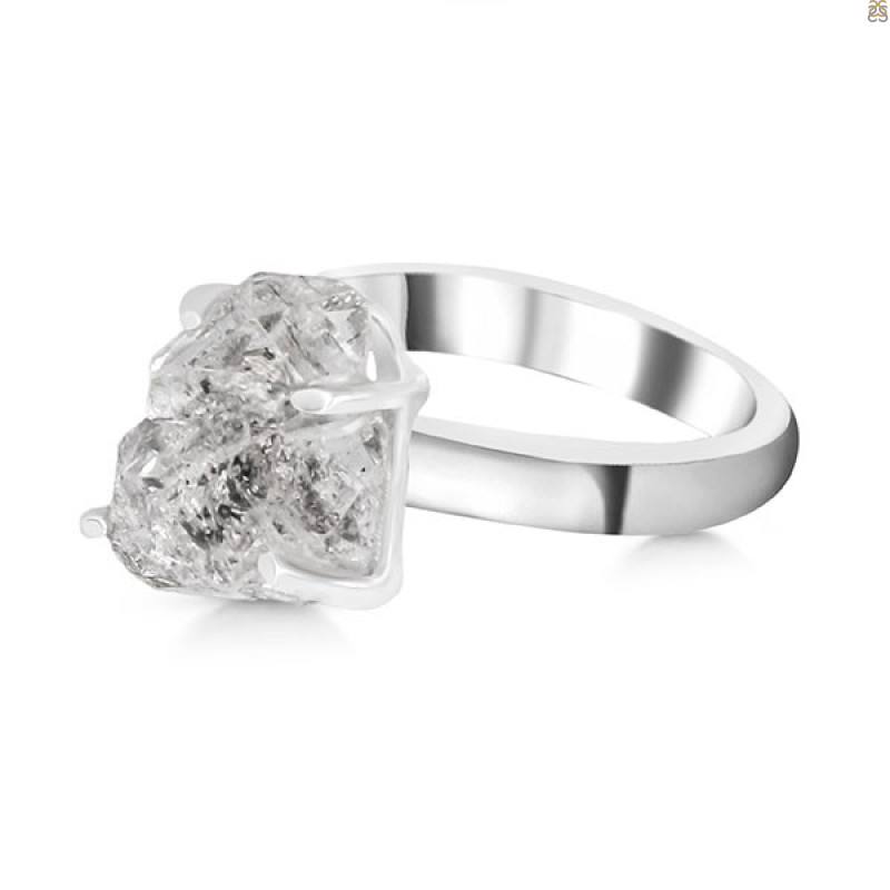 Petroleum Herkimer Diamond Rough Ring-R-Size-7 HDP-2-319