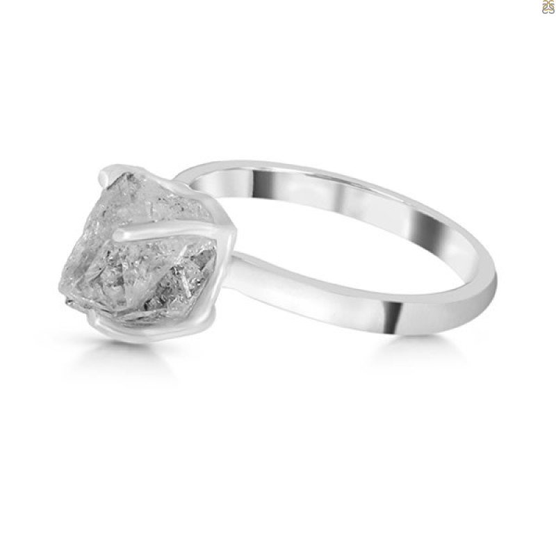 Petroleum Herkimer Diamond Rough Ring-Size-10 HDP-2-320