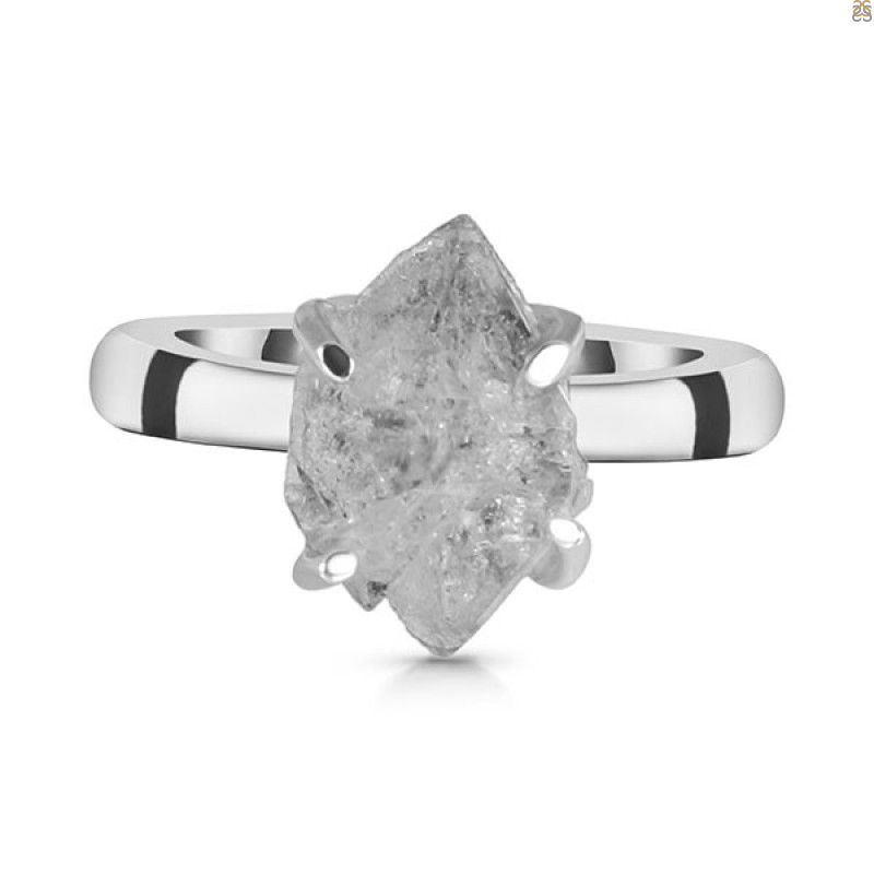Petroleum Herkimer Diamond Rough Ring-R-Size-8 HDP-2-322