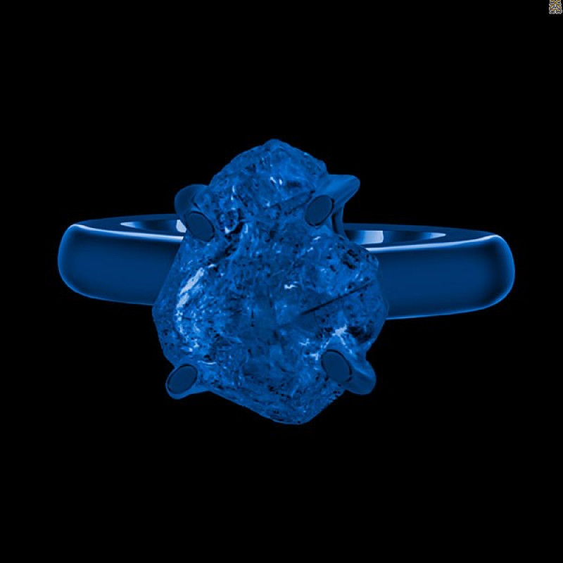 Petroleum Herkimer Diamond Rough Ring-R-Size-6 HDP-2-324
