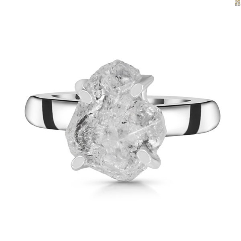 Petroleum Herkimer Diamond Rough Ring-R-Size-6 HDP-2-324