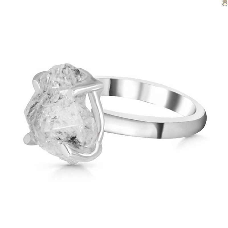 Petroleum Herkimer Diamond Rough Ring-R-Size-6 HDP-2-324
