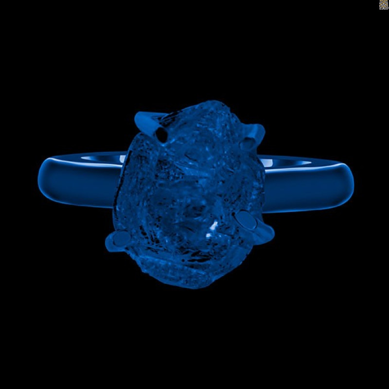 Petroleum Herkimer Diamond Rough Ring-R-Size-7 HDP-2-326