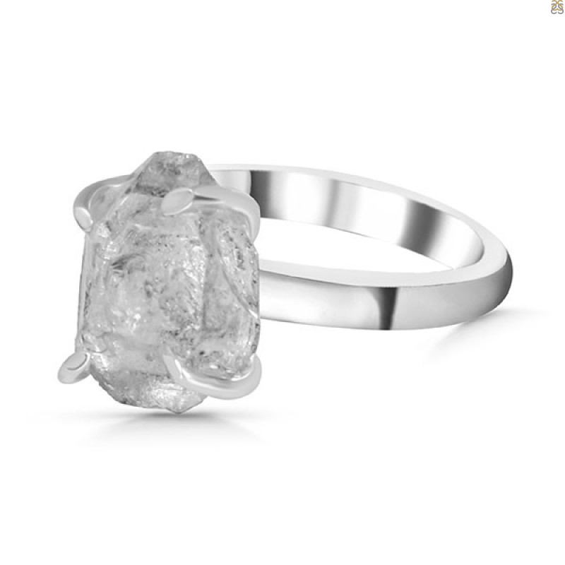 Petroleum Herkimer Diamond Rough Ring-R-Size-7 HDP-2-329