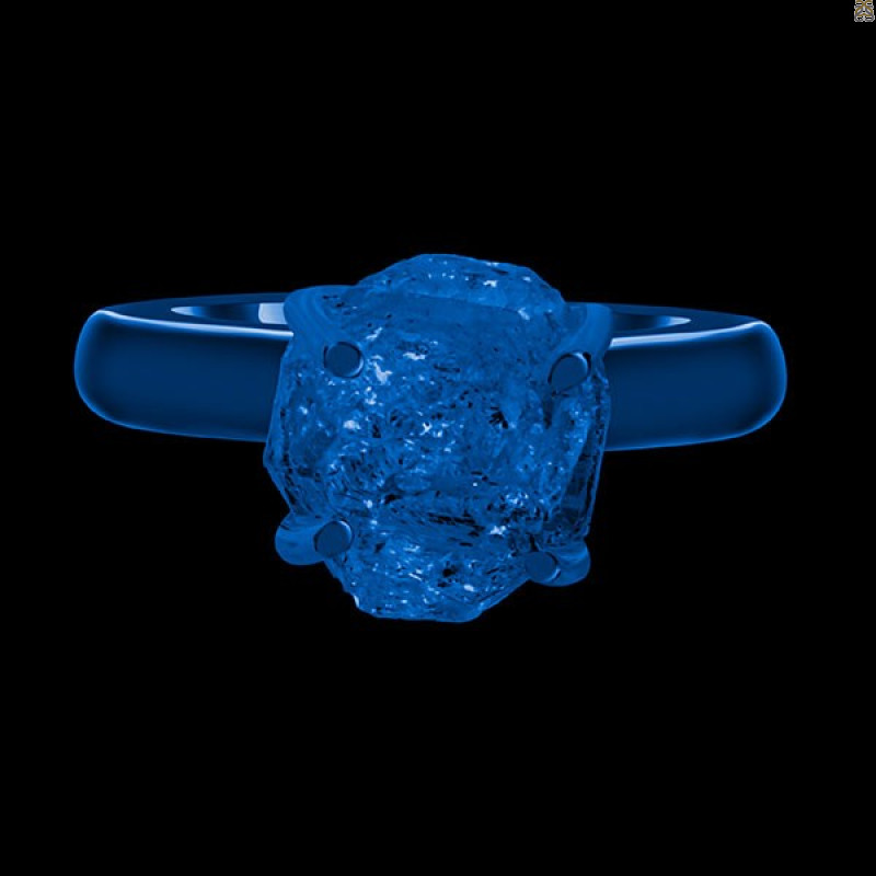 Petroleum Herkimer Diamond Rough Ring-R-Size-8 HDP-2-330