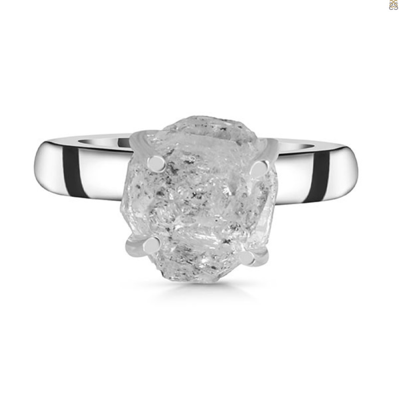 Petroleum Herkimer Diamond Rough Ring-R-Size-8 HDP-2-330