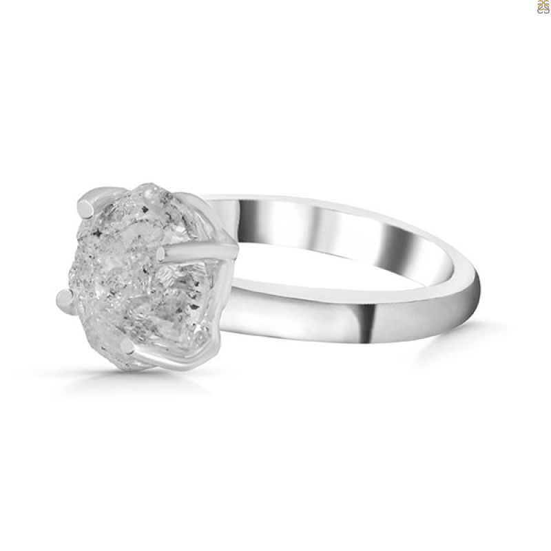 Petroleum Herkimer Diamond Rough Ring-R-Size-8 HDP-2-330