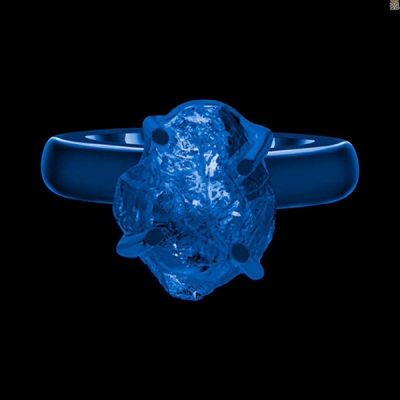 Petroleum Herkimer Diamond Rough Ring-R-Size-6 HDP-2-331