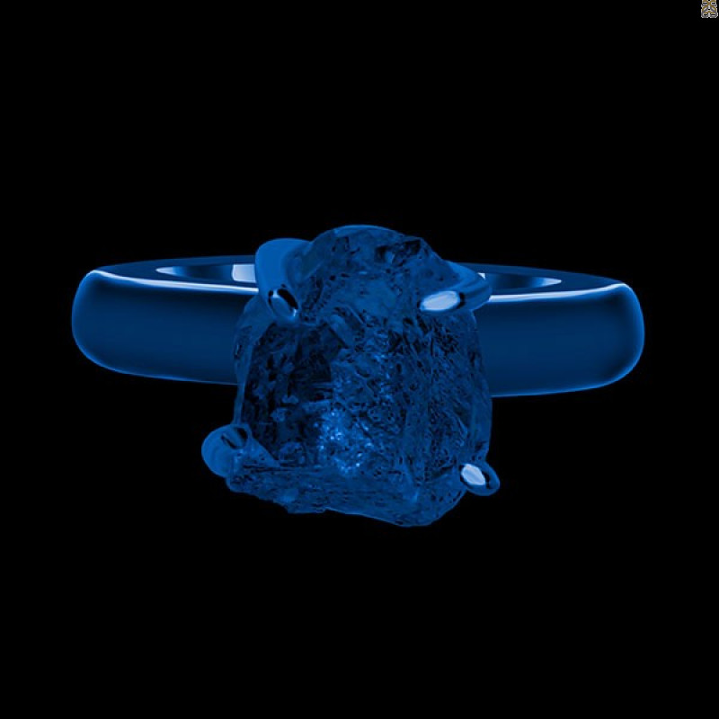 Petroleum Herkimer Diamond Rough Ring-R-Size-8 HDP-2-332