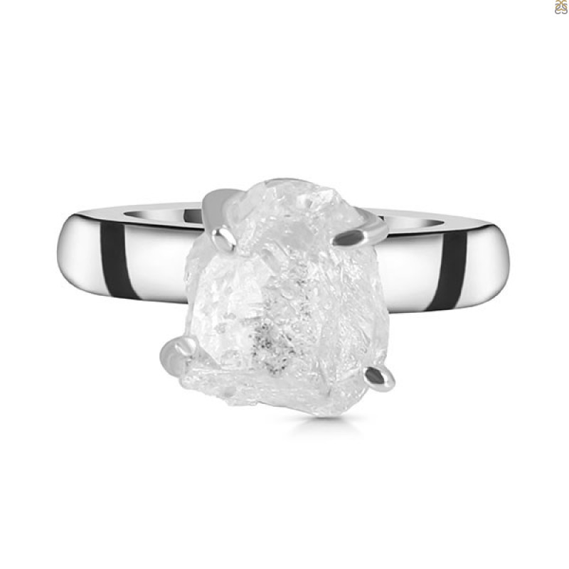 Petroleum Herkimer Diamond Rough Ring-R-Size-8 HDP-2-332