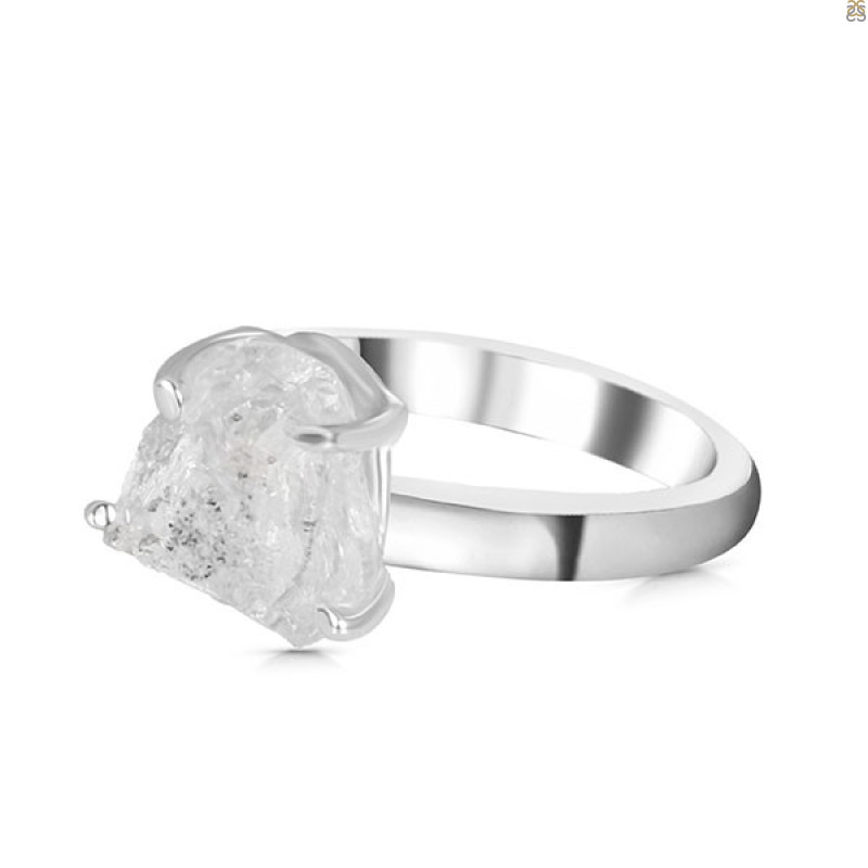 Petroleum Herkimer Diamond Rough Ring-R-Size-8 HDP-2-332
