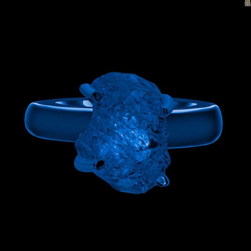 Petroleum Herkimer Diamond Rough Ring-R-Size-7 HDP-2-333