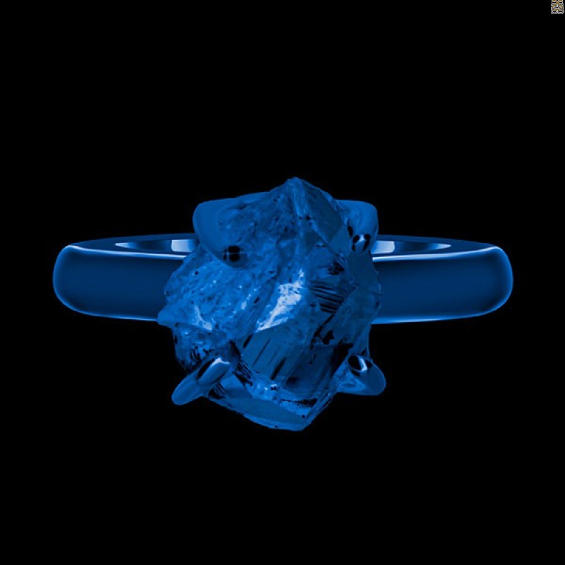 Petroleum Herkimer Diamond Rough Ring-R-Size-7 HDP-2-334