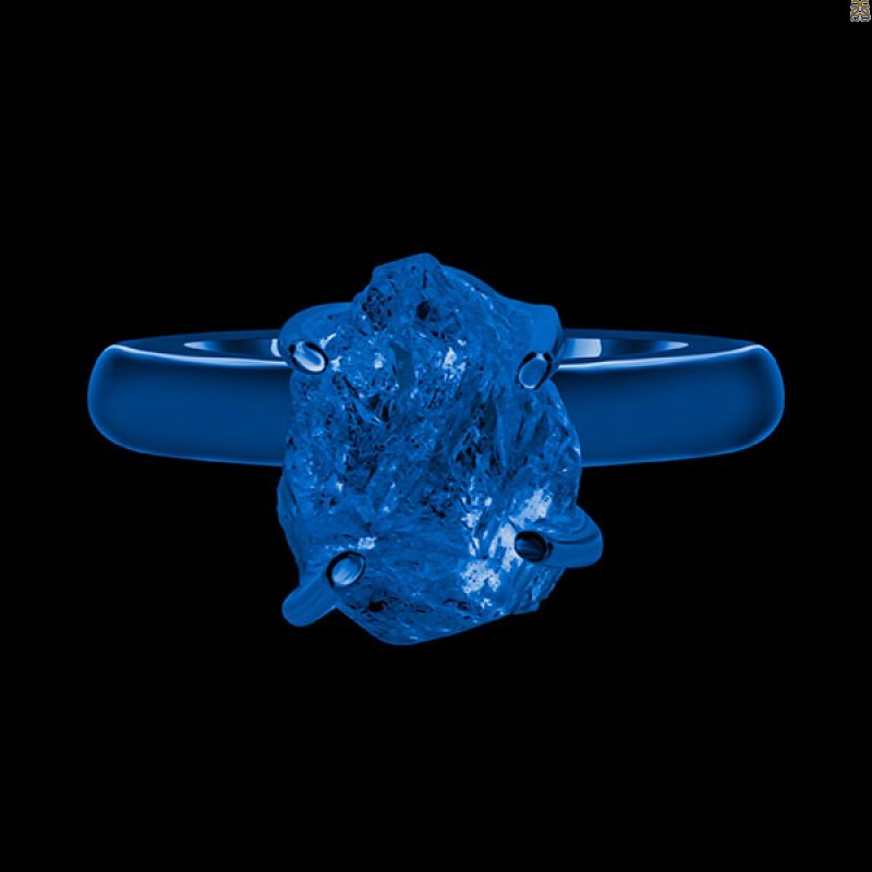 Petroleum Herkimer Diamond Rough Ring-R-Size-8 HDP-2-337