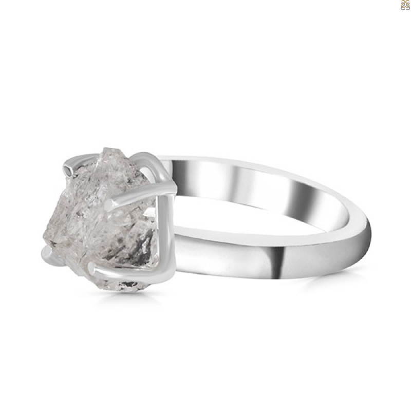 Petroleum Herkimer Diamond Rough Ring-R-Size-8 HDP-2-337