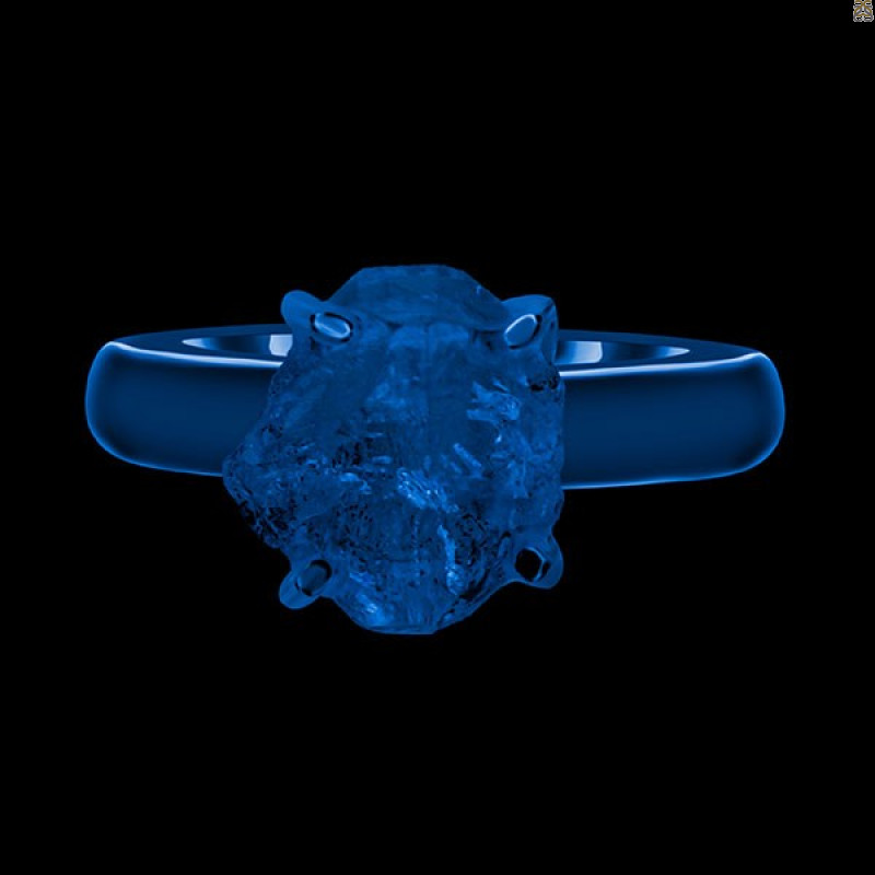 Petroleum Herkimer Diamond Rough Ring-R-Size-8 HDP-2-339