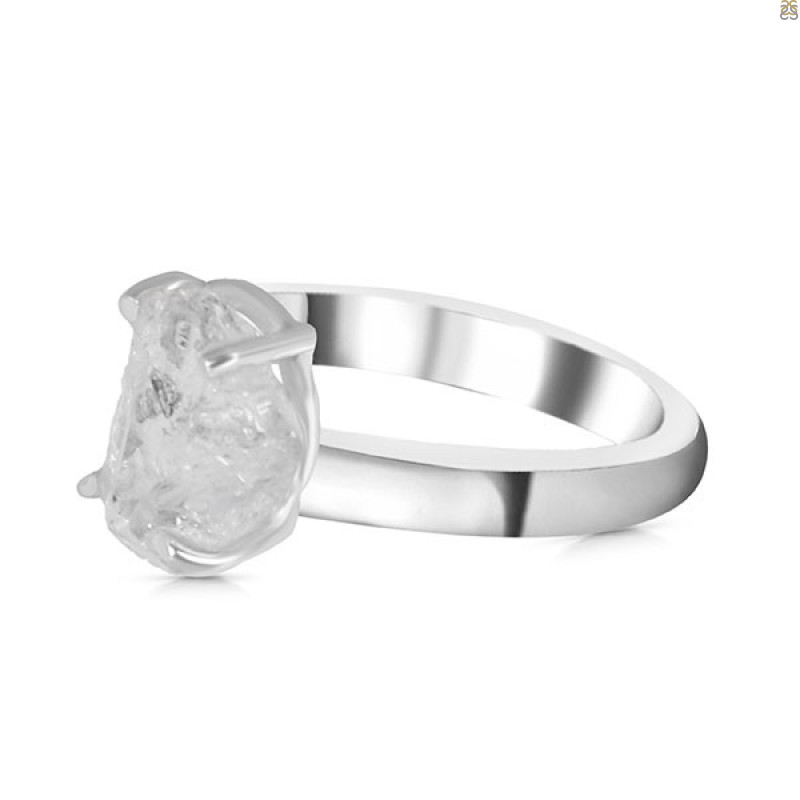 Petroleum Herkimer Diamond Rough Ring-R-Size-8 HDP-2-339