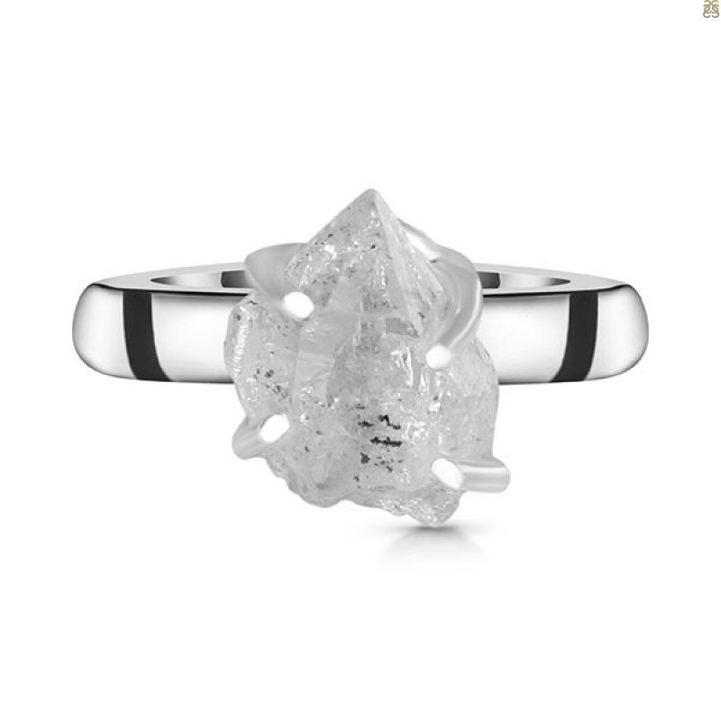 Petroleum Herkimer Diamond Rough Ring-R-Size-8 HDP-2-342