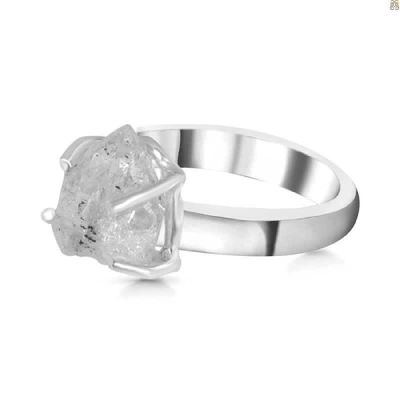 Petroleum Herkimer Diamond Rough Ring-R-Size-8 HDP-2-342