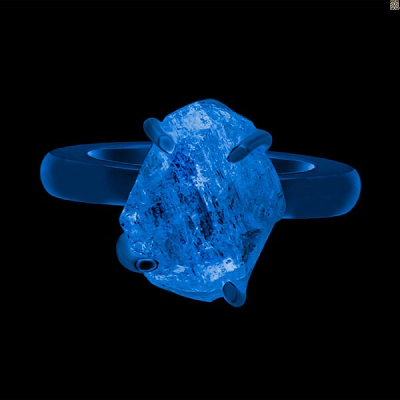 Petroleum Herkimer Diamond Rough Ring-R-Size-8 HDP-2-343
