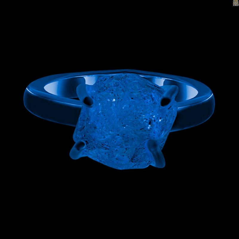 Petroleum Herkimer Diamond Rough Ring-R-Size-6 HDP-2-344