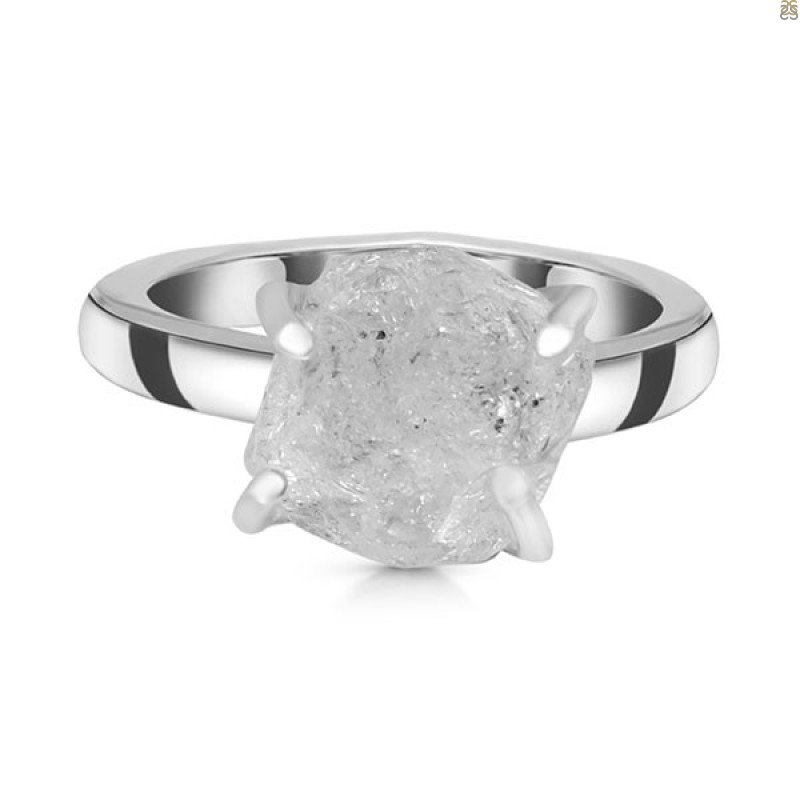 Petroleum Herkimer Diamond Rough Ring-R-Size-6 HDP-2-344