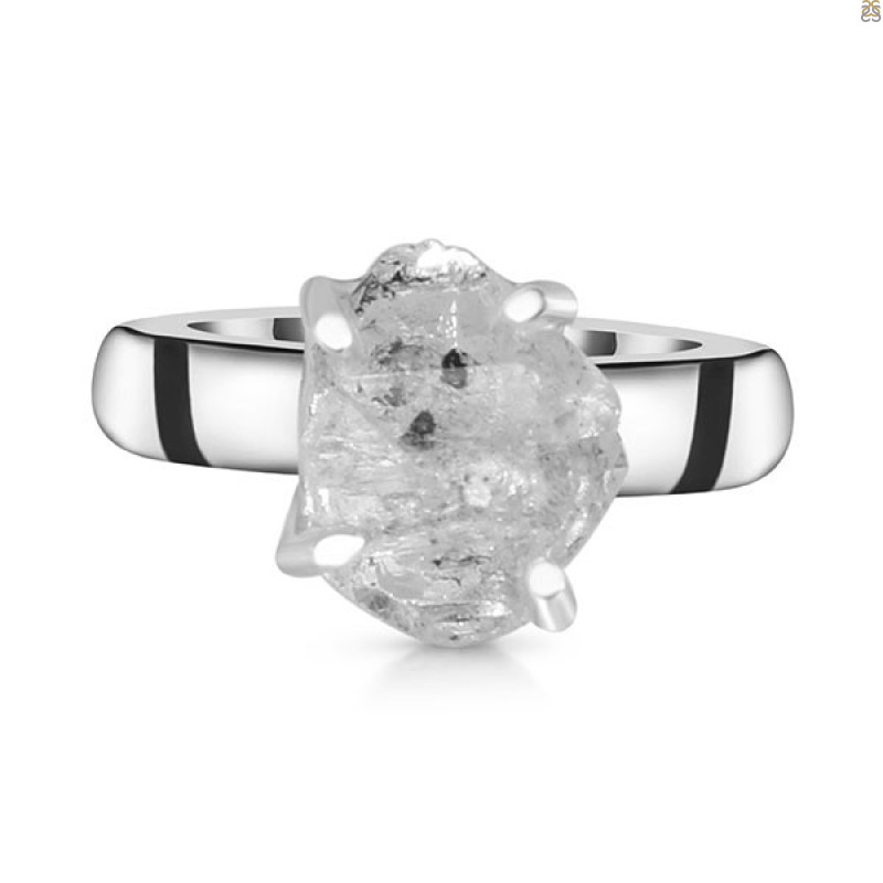 Petroleum Herkimer Diamond Rough Ring-R-Size-6 HDP-2-347