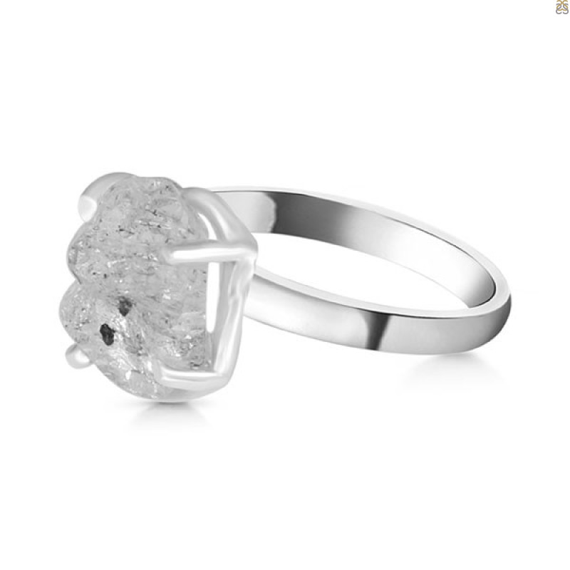 Petroleum Herkimer Diamond Rough Ring-R-Size-6 HDP-2-347