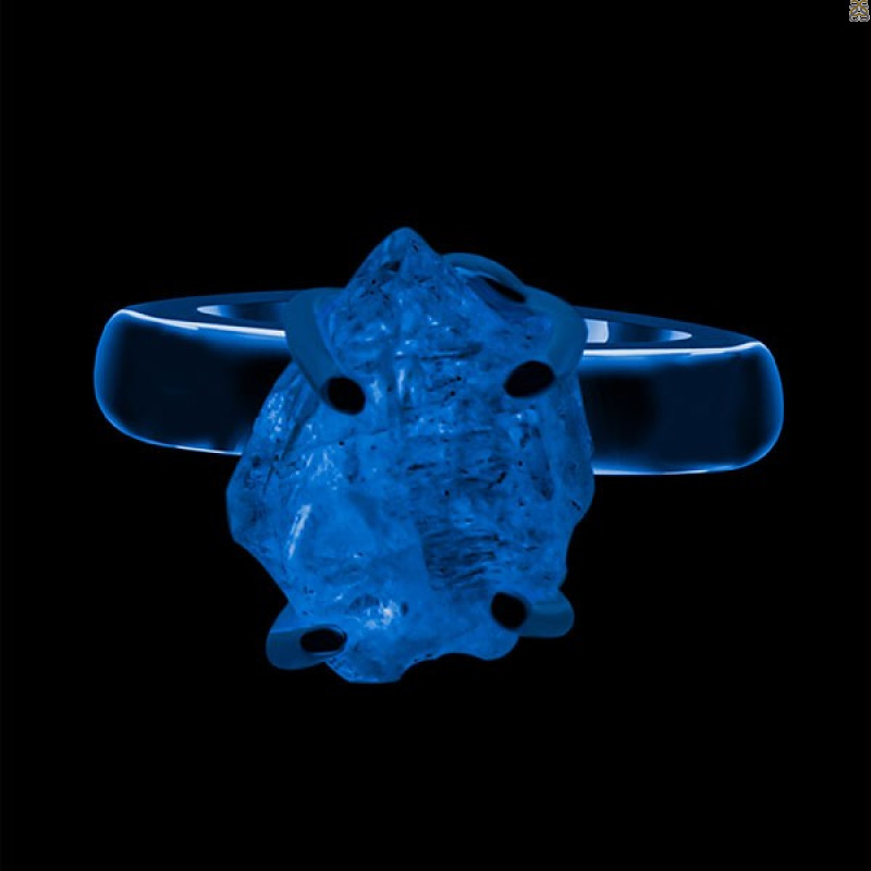 Petroleum Herkimer Diamond Rough Ring-R-Size-6 HDP-2-349