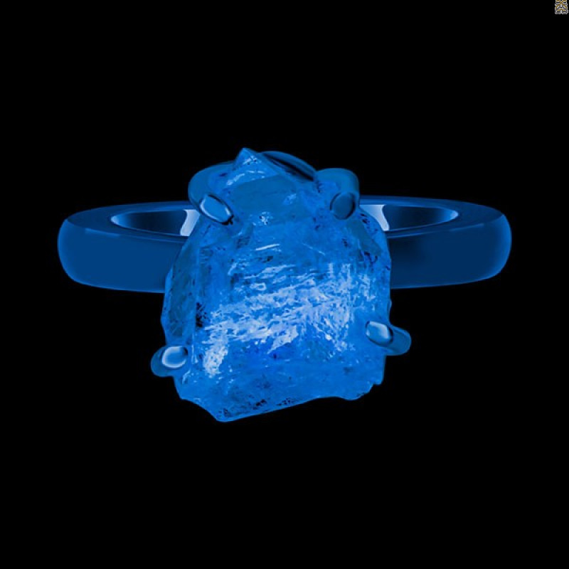 Petroleum Herkimer Diamond Rough Ring-R-Size-7 HDP-2-357