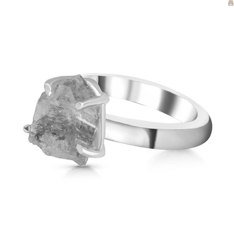 Petroleum Herkimer Diamond Rough Ring-R-Size-7 HDP-2-357