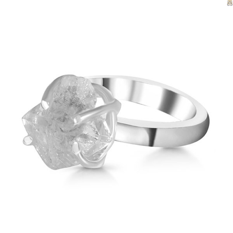 Petroleum Herkimer Diamond Rough Ring-R-Size-8 HDP-2-359