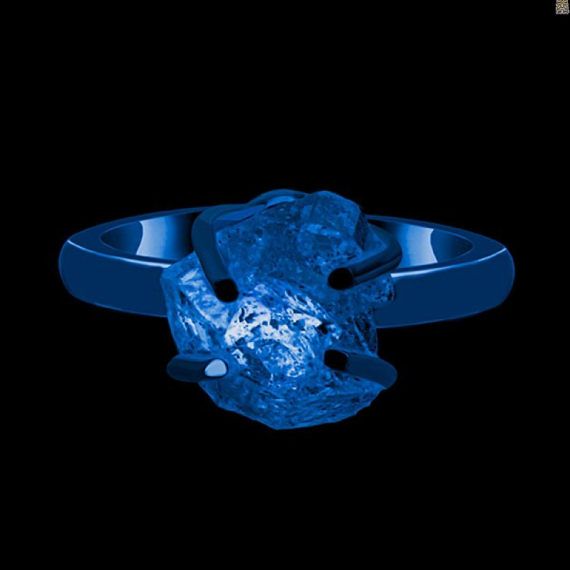 Petroleum Herkimer Diamond Rough Ring-R-Size-8 HDP-2-365