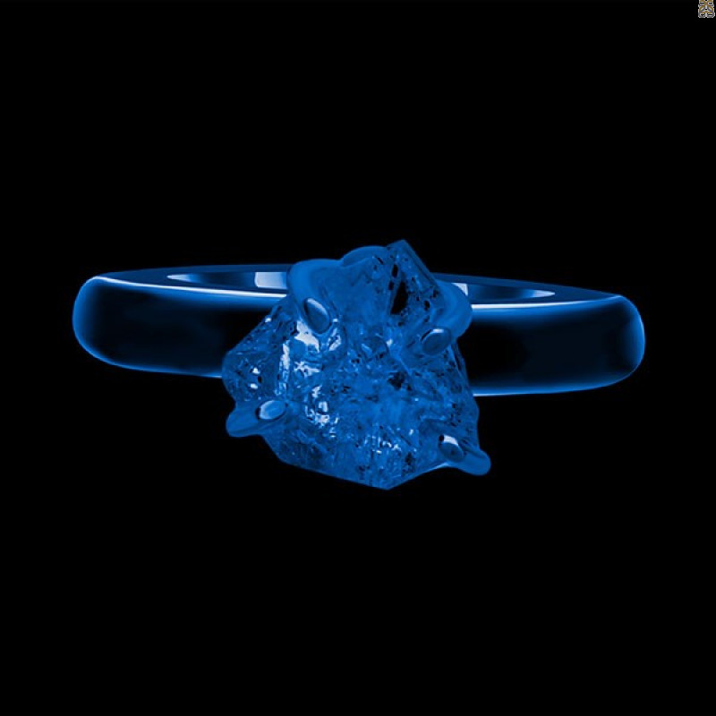 Petroleum Herkimer Diamond Rough Ring-R-Size-10 HDP-2-371
