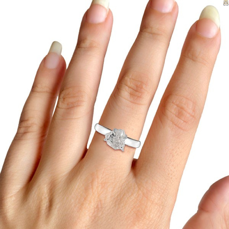 Petroleum Herkimer Diamond Rough Ring-R-Size-10 HDP-2-371