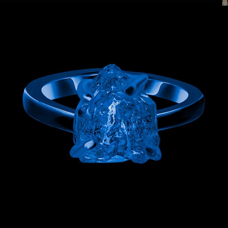 Petroleum Herkimer Diamond Rough Ring-R-Size-8 HDP-2-372