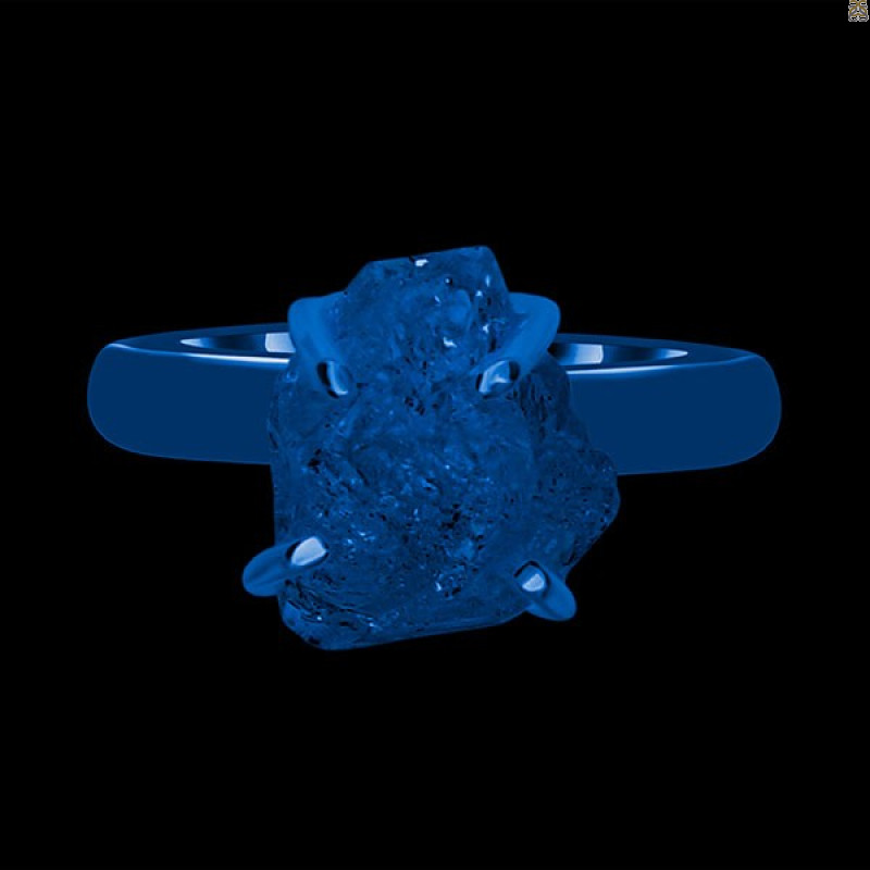 Petroleum Herkimer Diamond Rough Ring-R-Size-8 HDP-2-373