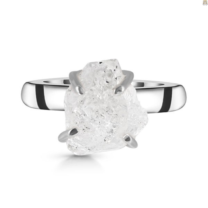 Petroleum Herkimer Diamond Rough Ring-R-Size-8 HDP-2-373