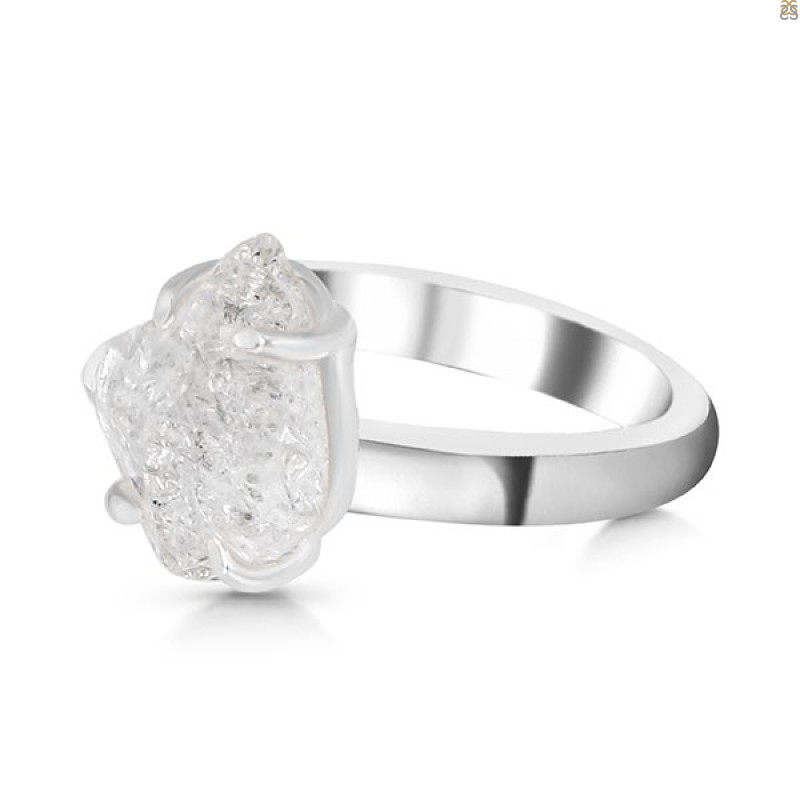 Petroleum Herkimer Diamond Rough Ring-R-Size-8 HDP-2-374