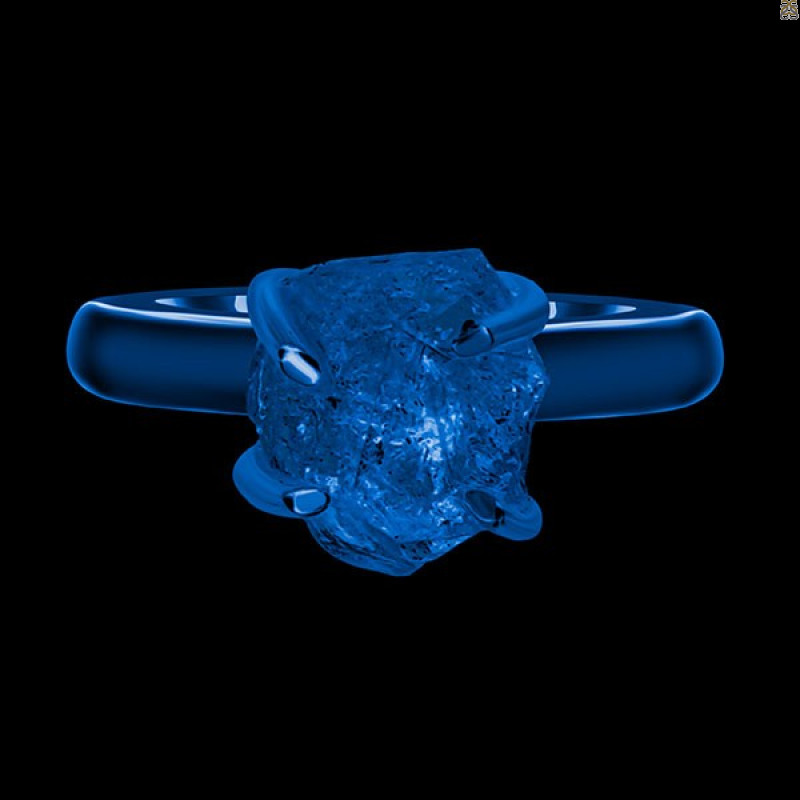 Petroleum Herkimer Diamond Rough Ring-R-Size-7 HDP-2-379