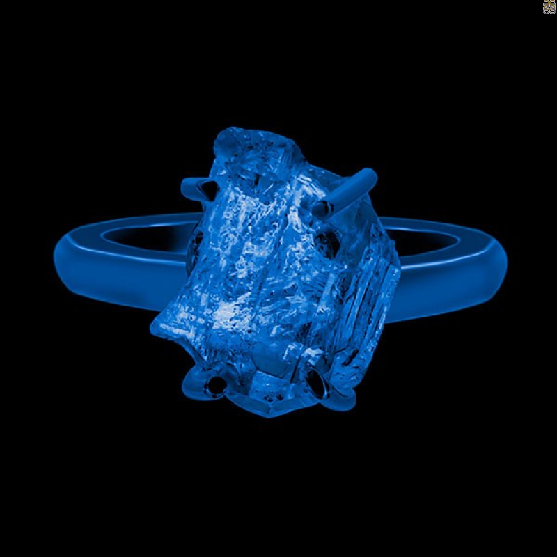 Petroleum Herkimer Diamond Rough Ring-R-Size-9 HDP-2-385